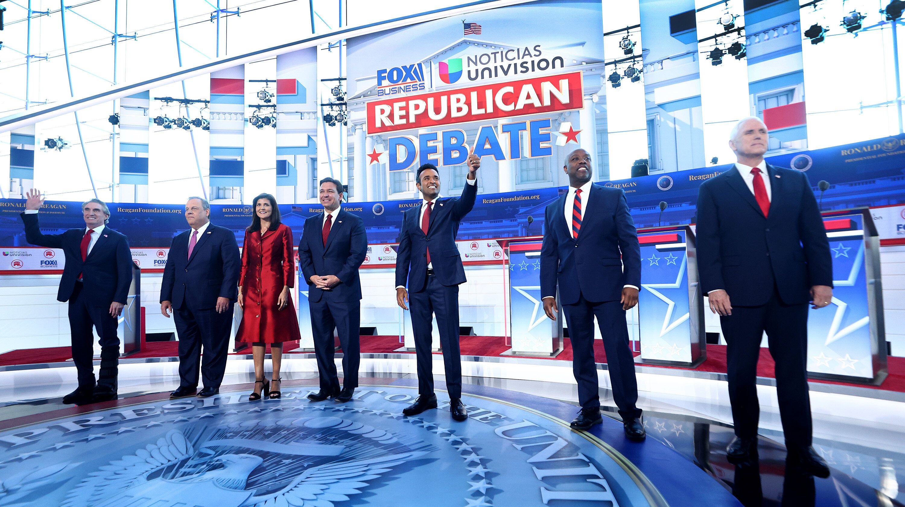 Fox News GOP Debate Stage With Candidates