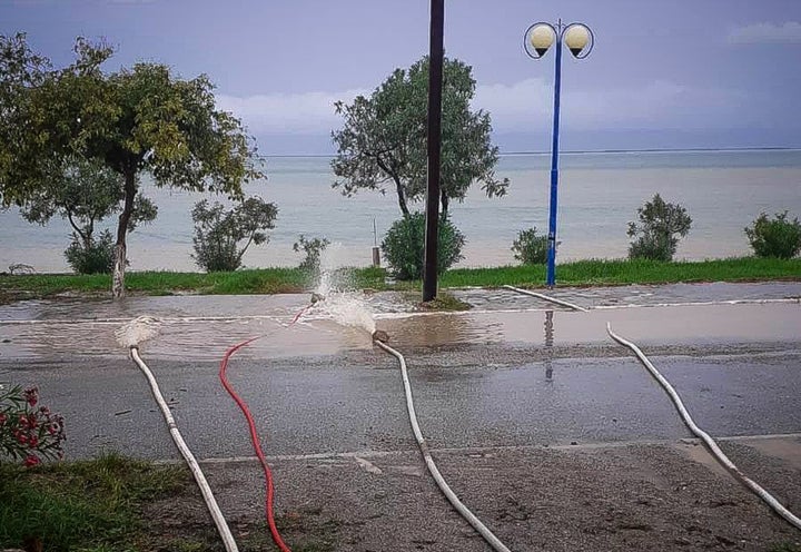 Το νέο ισχυρό κύμα κακοκαιρίας ELIAS που πλήττει από εχθές την χώρα προκάλεσε σοβαρά πλημμυρικά φαινόμενα στην Β.Ευβοια.Στιγμιότυπα από την Ιστιαία, Πέμπτη 28 Σεπτεμβρίου 2023 (EVIATHEMA.GR/ EUROKINISSI)