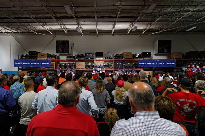 Former President Donald Trump spoke about the autoworkers' strike in Clinton Township, Michigan, but who was he speaking to?