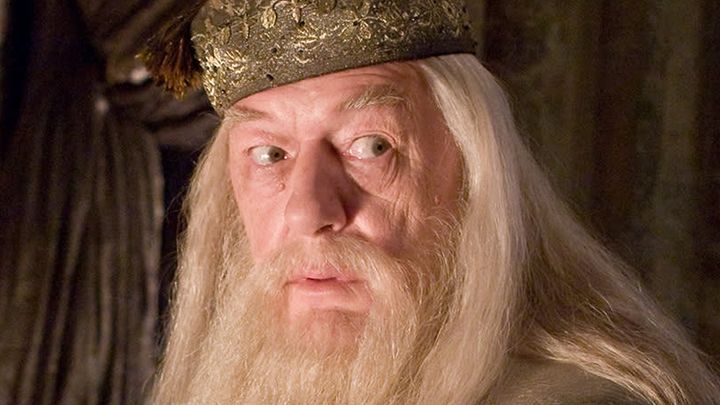 Sir Michael in character as Albus Dumbledore