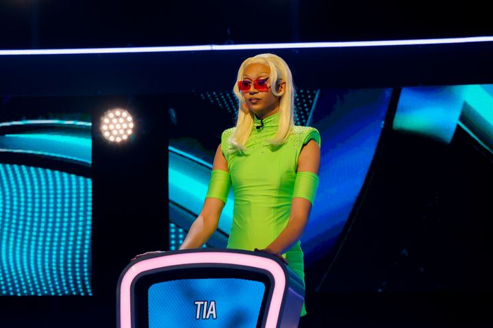 Tia Kofi channelling RuPaul during a special episode of The Weakest Link