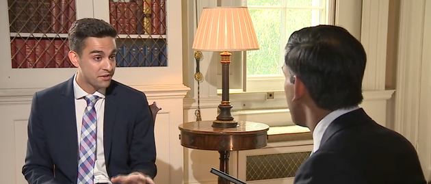 The prime minister appeared to lose his temper in the clip.
