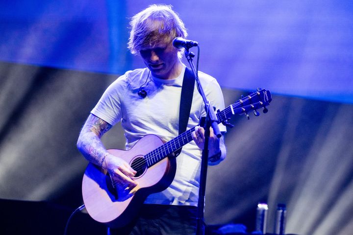 Ed Sheeran on stage in California earlier this month