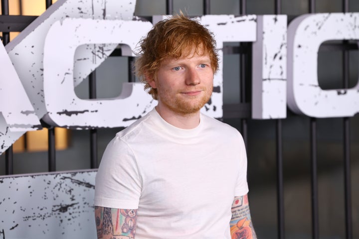 Ed Sheeran at the premiere of Netflix's Extraction 2