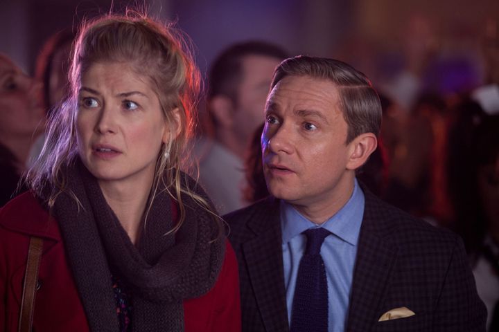 Rosamund with Martin Freeman in The World's End