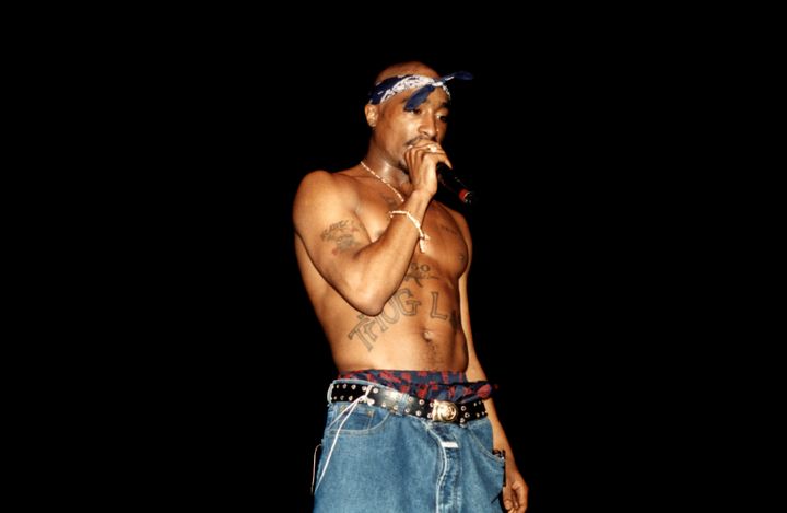 Rapper Tupac Shakur, pictured here performing at the Regal Theater in Chicago, Illinois in March 1994, was 25 when he was gunned down in a drive-by shooting near the Las Vegas Strip on the night of Sept. 7, 1996.