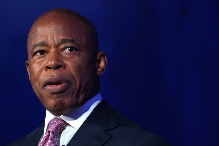 NEW YORK, NEW YORK - SEPTEMBER 18: Mayor of New York City, Eric Adams speaks during the 2023 Concordia Annual Summit at Sheraton New York on September 18, 2023 in New York City. (Photo by Leigh Vogel/Getty Images for Concordia Summit)