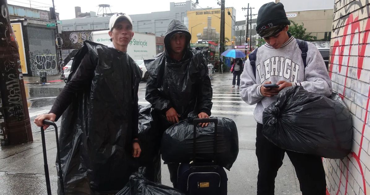 Migrants Booted From NYC Shelter Into Pummeling Rain
