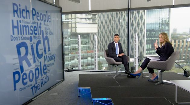 'Rich. Money. Wealth.' Rishi Sunak Shown What Voters Think Of Him During Toe-Curling Interview...