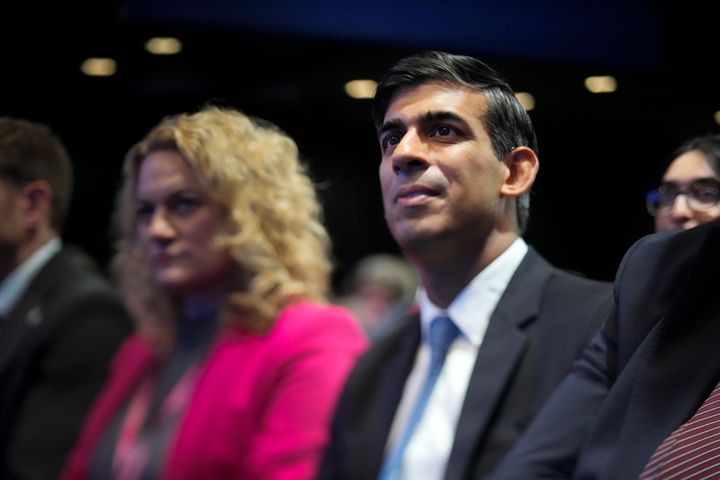 Rishi Sunak at the Tory conference in Manchester.