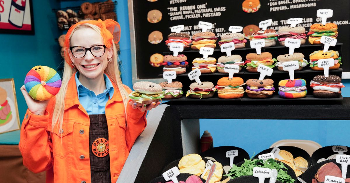 British Artist’s Newest Challenge Is Store The place All The Bagels Are Made Of Felt