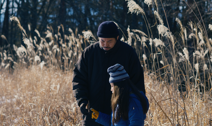 Takumi (Hitoshi Omika) and his daughter Hana (Ryo Nishikawa) in a scene from "Evil Does Not Exist."