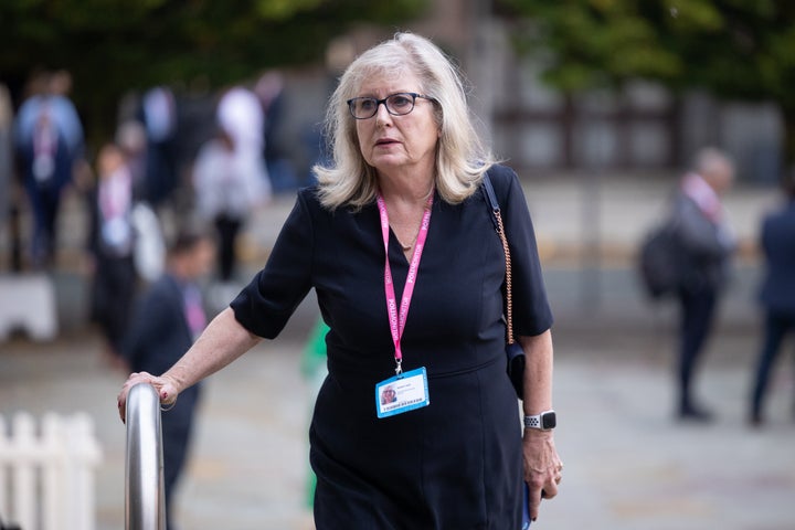 Susan Hall, the Tory London mayoral candidate, at the Conservative Party conference in Manchester.