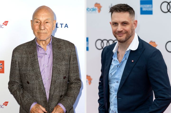 Patrick Stewart and Tom Hardy pictured during more recent public appearances