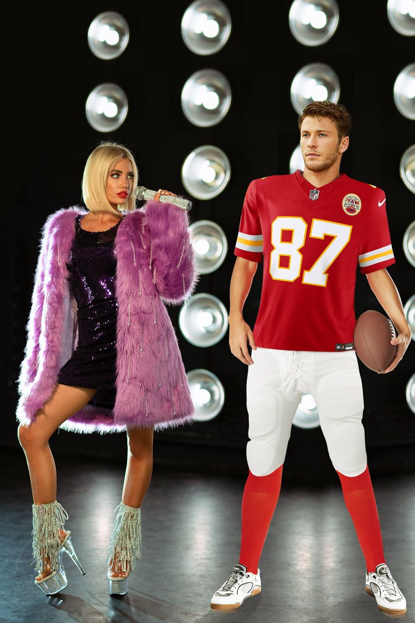 Taylor Swift Travis Kelce Couples Costume