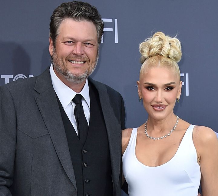 Blake Shelton and Gwen Stefani attend an event on June 9, 2022, at The Dolby Theatre in Los Angeles, a year after they were married.