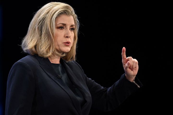 Leader of the House of Commons Penny Mordaunt during her speech to the Tory Party Conference