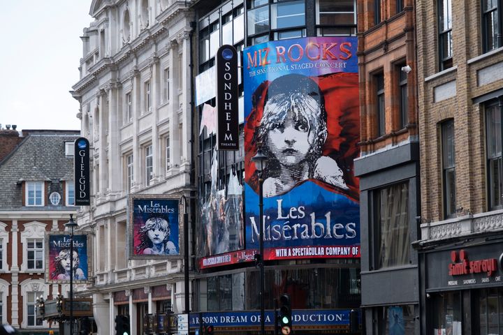 Les Misérables at the Sondheim Theatre on Shaftesbury Avenue, pictured in 2021