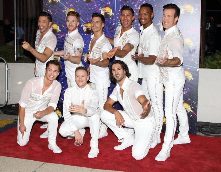 Strictly's male professionals as pictured in 2019