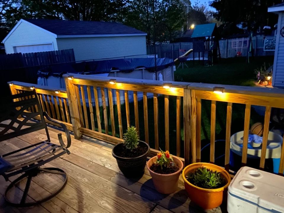 A 16-pack of solar-powered waterproof deck lights because you're planning to be outside until the temperature drops to negative degrees