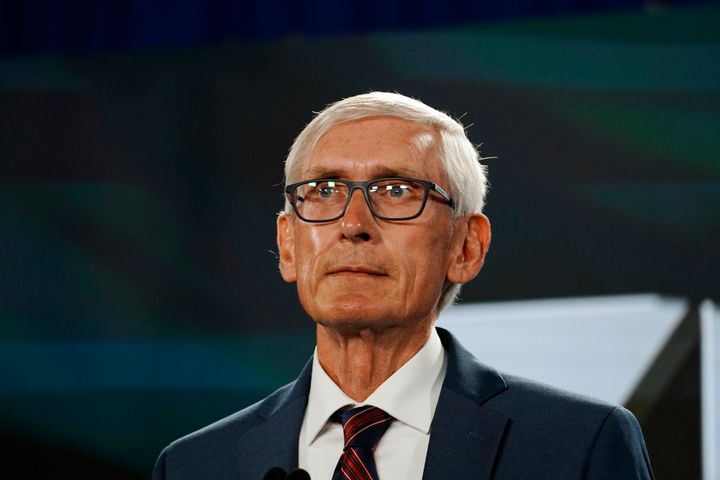 MILWAUKEE, WISCONSIN - AUGUST 19: This file photograph shows Wisconsin Governor Tony Evers waiting to address the virtual Democratic National Convention, at the Wisconsin Center on August 19, 2020 in Milwaukee, Wisconsin. (Photo by Melina Mara - Pool/Getty Images)
