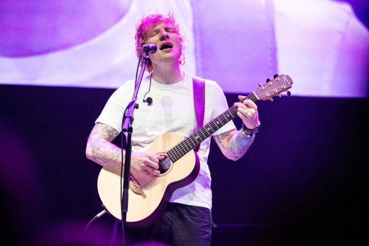 Ed Sheeran, shown here performing Sept. 19 in Los Angeles, says he wanted to create a burial place that his children would be able to go to and remember him.