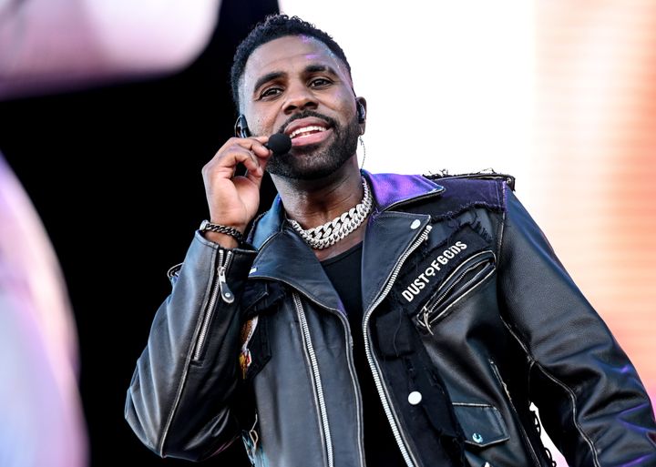 Singer Jason Derulo performs onstage at the Lollapalooza Festival Berlin on Sept. 10, 2023.