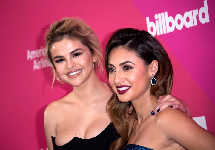 Actor Francia Raisa, right, donated a kidney to Selena Gomez, left, in 2017. 