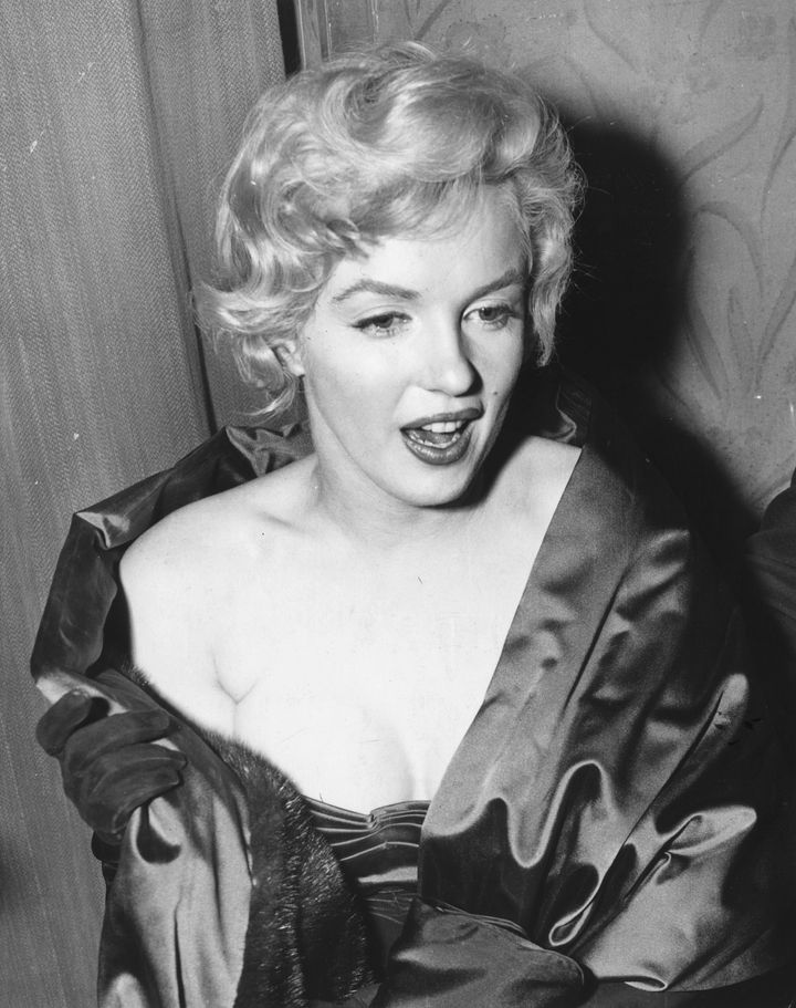 Marilyn Monroe pictured in London in 1956