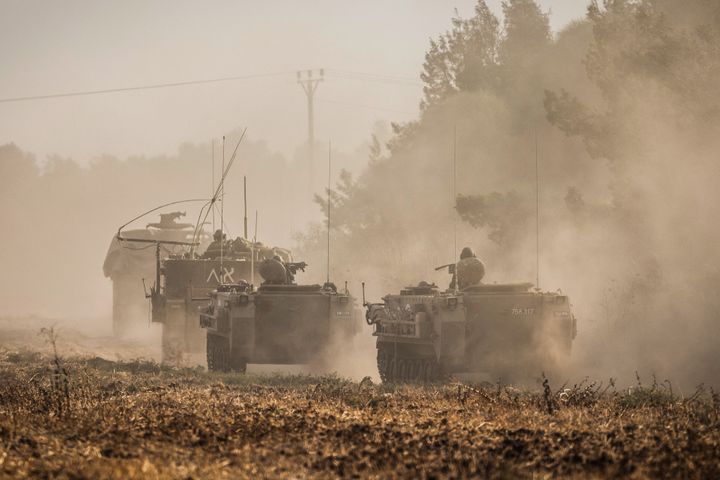 8 Οκτωβρίου 2023 Ισραηλινά τεθωρακισμένα άρματα μάχης.
