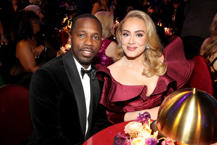 Rich Paul and Adele pictured at this year's Grammys