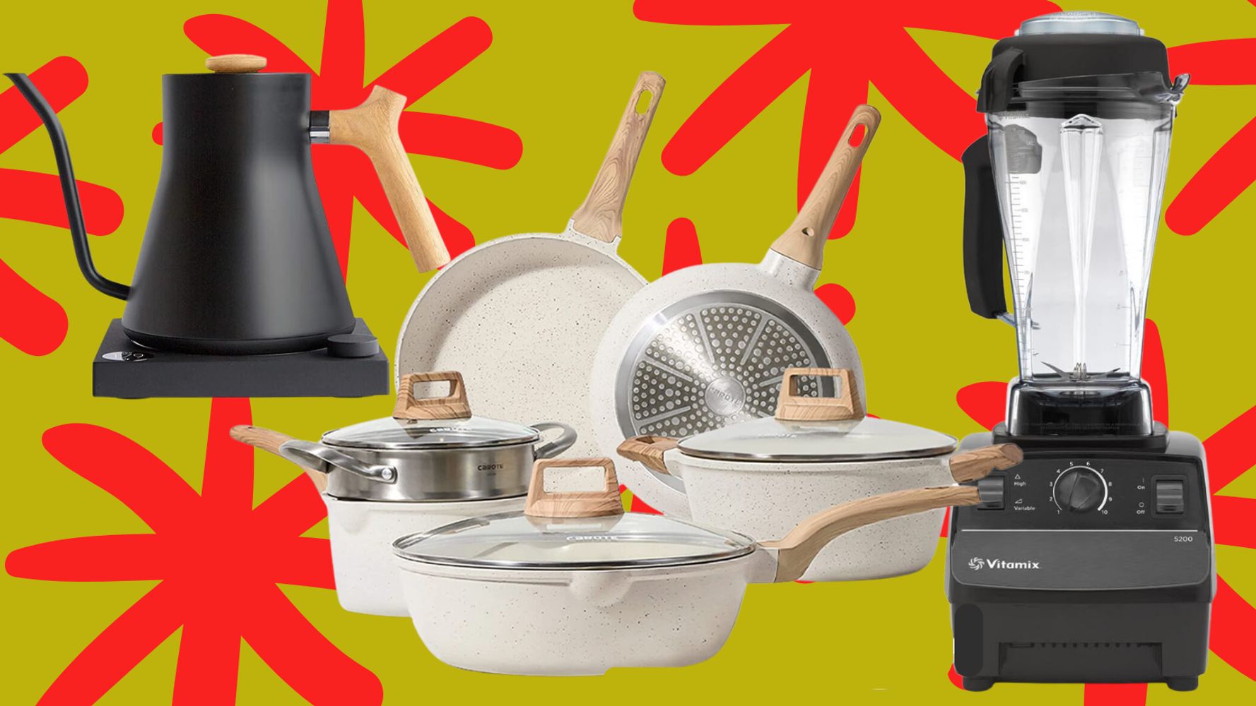 Carote 17-Piece Cookware Set w/ Removable Handles $69.99 Shipped