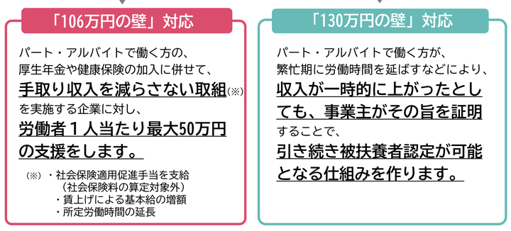 「年収の壁」への当面の対応策