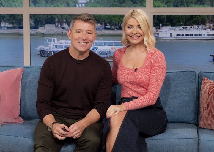 Holly Willoughby pictured with Ben Shephard on the This Morning sofa last month