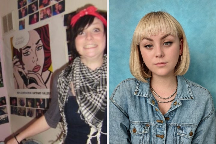 The author at 17 vs the AI generated year book photo