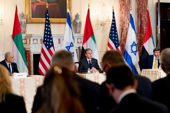 13 Οκτωβρίου 2021 συνάντηση των υπουργών Εξωτερικών ΗΠΑ, Ισραήλ, Ηνωμένων Αραβικών Εμιράτων στην Ουάσινγκτον.