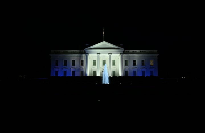 On Oct. 9, the White House was illuminated in the blue and white colors of the Israeli flag. 