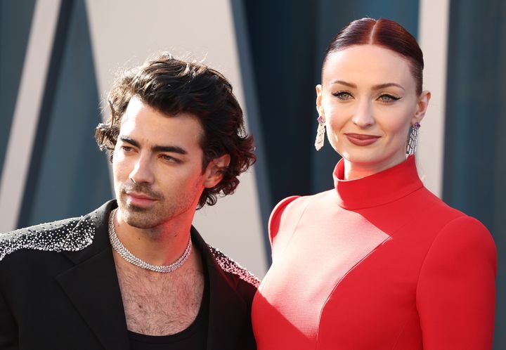 Joe Jonas and Sophie Turner at an Oscars after-party in 2022