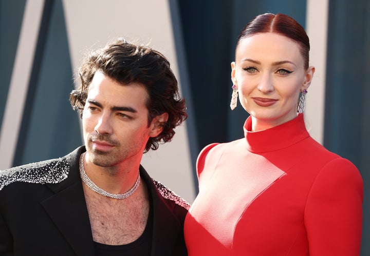 Joe Jonas and Sophie Turner at an Oscars after-party in 2022