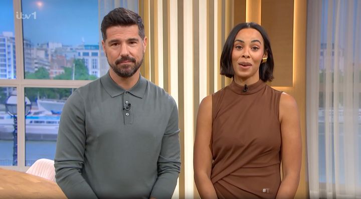 Craig Doyle and Rochelle Humes pay tribute to Holly Willoughby on This Morning