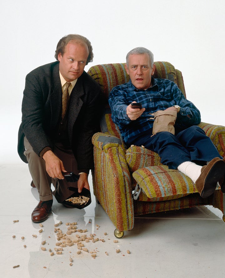 Kelsey Grammer as Dr. Frasier Crane, John Mahoney as Martin Crane 