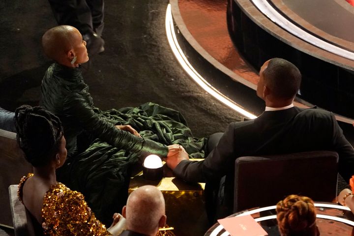 Jada Pinkett Smith and Will Smith had front-row seats at the 2022 Oscars when host Chris Rock joked about Pinkett Smith's shaved head.