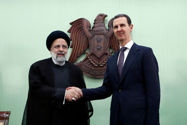 Οι πρόεδροι Ιράν και Συρίας, Ραίσι και Άσαντ κατά την διάρκεια συνάντησή τους τον περασμένο Μάρτιο