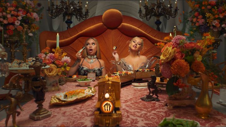 Latto and Christina Aguilera in their Just Eat campaign