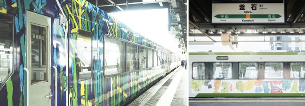 10月から岩手県内で運行が始まったラッピング列車