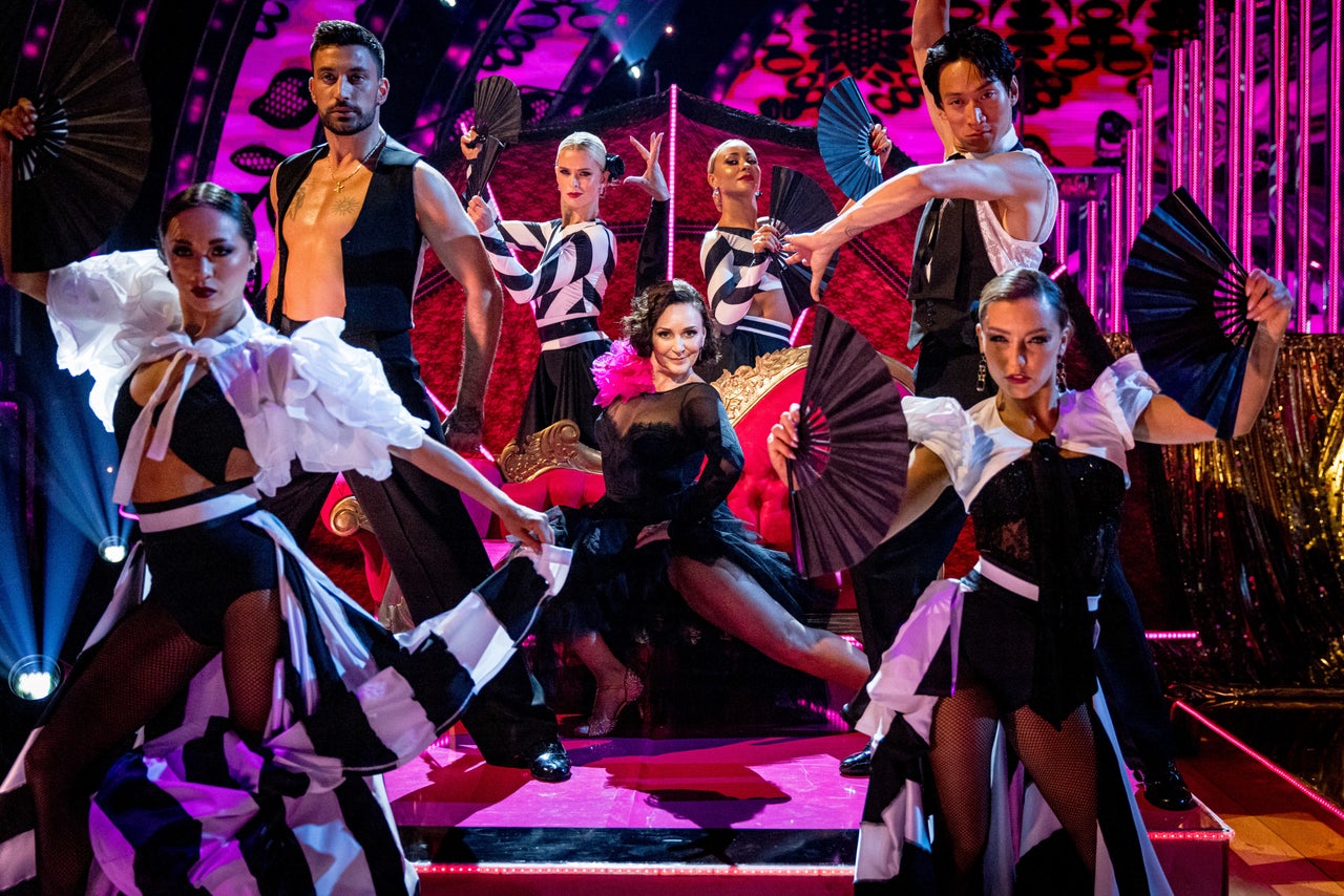 Shirley performing during this year's Strictly launch show