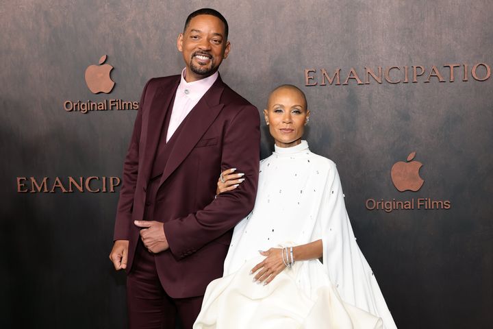 Will Smith and Jada Pinkett Smith at the premiere of Emancipation last year