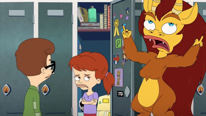 John Mulaney as Andrew, Jessi Klein as Jessi and Maya Rudolph as Connie in "Big Mouth."