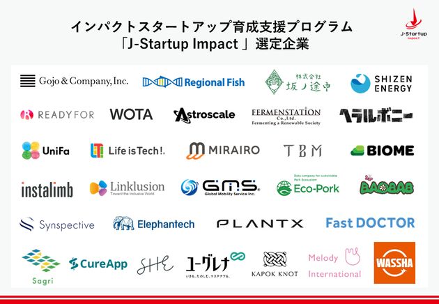 インパクトスタートアップの育成支援プログラム「J-Startup Impact」で選出された企業
