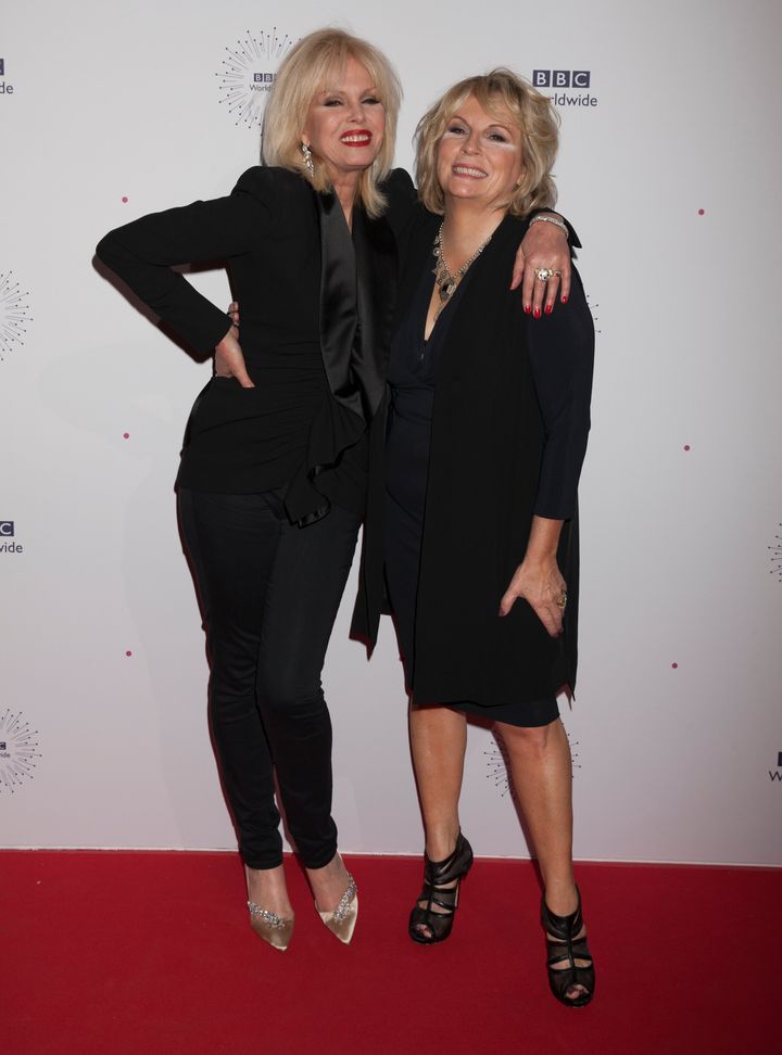 Jennifer Saunders and Joanna Lumley pictured together in 2017